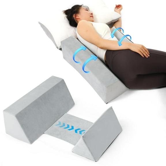 Fanwer Memory Foam Wedge Pillows - Side Sleeping, Adjustable, Anti Snoring, Back Support, 1 Count