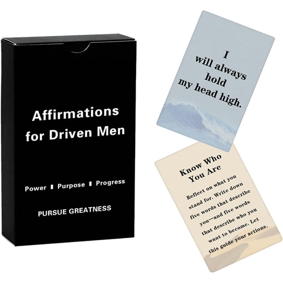 Positive Affirmation Cards Motivational Mindset Gifts for Men, Boyfriend, Husband, Dad or Coworker, Birthday, Easter Gift Ideas