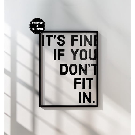 Positive Affirmation Typography Wall Art Print, Unframed Paper Poster 8x10in