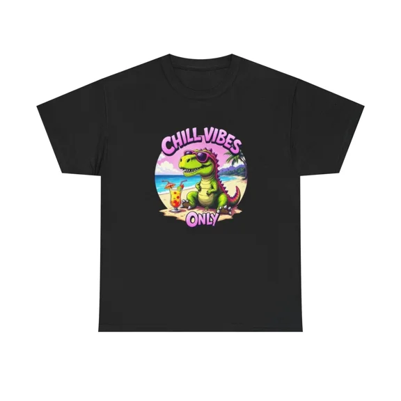 Positive Air Chill Vibes Only Retro Relaxation Aesthetic Typography Unisex T-Shirt up to size 5XL