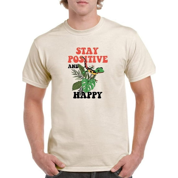 Positive And Happy Gecko T-Shirt Men -Image by Shutterstock, Male Large