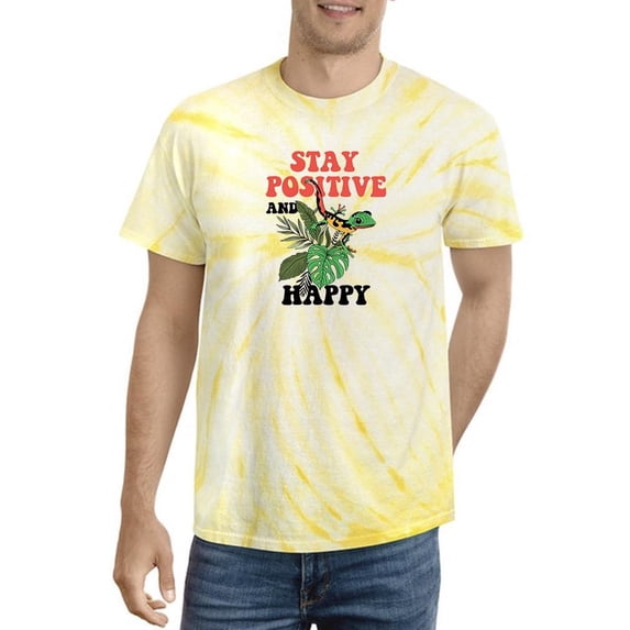 Positive And Happy Gecko Tie Dye Cyclone Men -Image by Shutterstock, Male Small