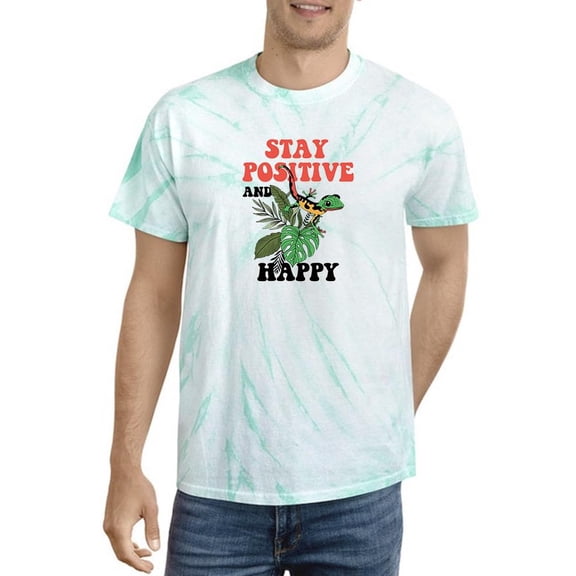 Positive And Happy Gecko Tie Dye Cyclone Men -Image by Shutterstock, Male x-Large