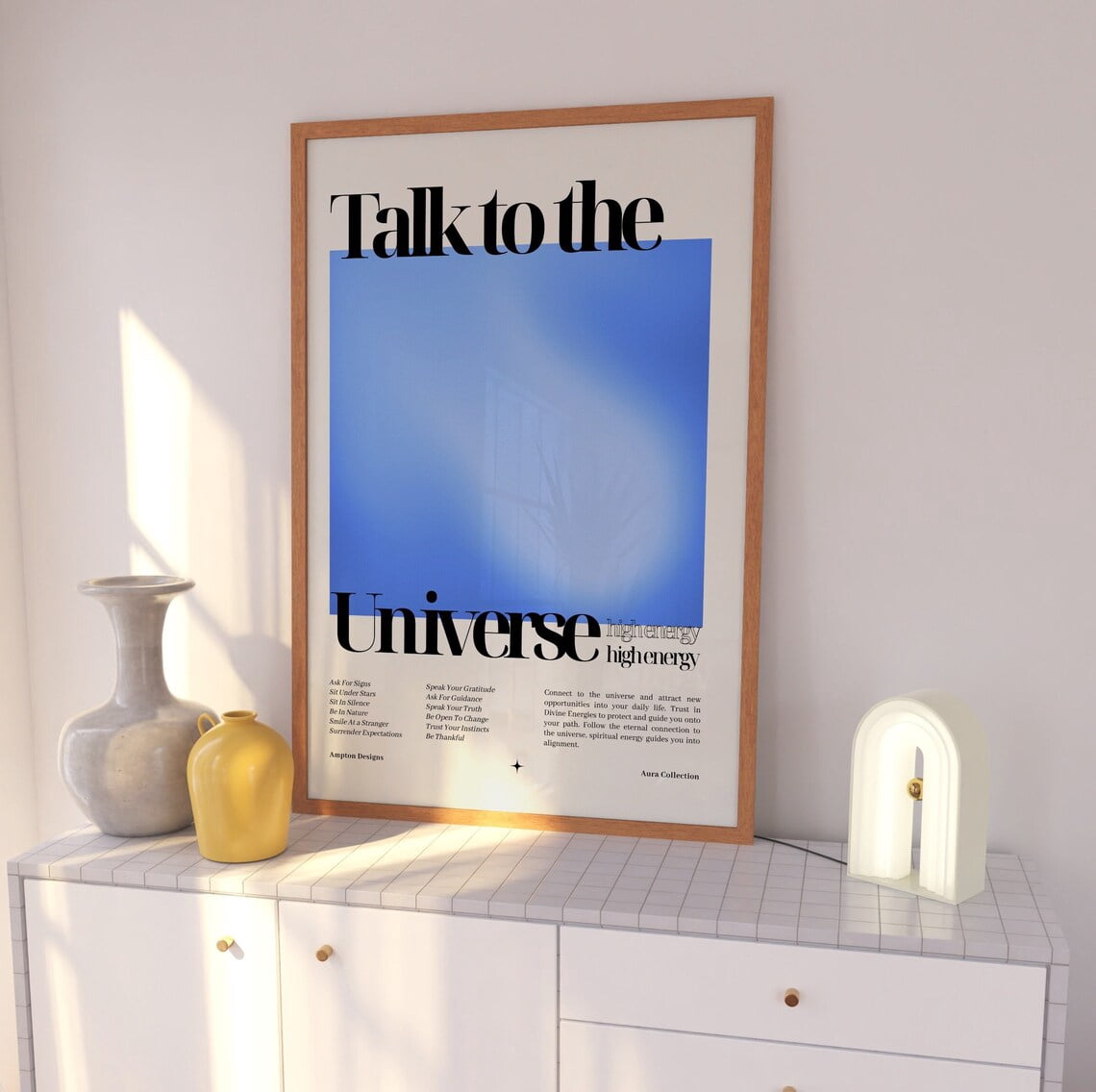 Positive Aura Poster, Gradient Wall Art, Spiritual Print, College Dorm ...