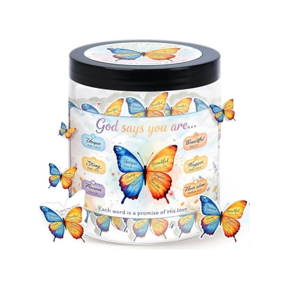 Positive Butterfly Emotional Supporting Affirmation Card With 60 Encouraging Statement For