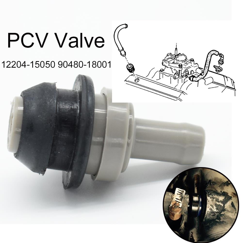 A ABSOPRO PCV Valve Grommet Exhaust Positive Crankcase Ventilation Fittings No.1220431030/1220475020/1220420040 For Toyota Highlander Camry Silver Tone