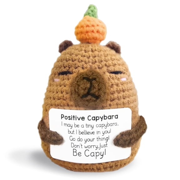 Xiyadun Crochet Capybara Stuffed Animal Handmade Mini Collectible Inspirational Gift 1-Pack
