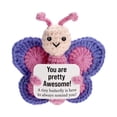 thumbnail image 1 of Positive Crochet Butterfly for Women, Mini Handmade Emotional Support Plush for Friends, Coworkers Boss Girls Teachers on Birthday Christmas Valentines Card Bracelet Blanket Basket, 1 of 6