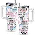 thumbnail image 1 of Positive Daily Affirmations Tumbler - Mental Health Gifts for Women, Inspirational Motivational Gifts for Women, Sobriety Present for Self Love Girl - Positive Affirmation Gift Coffee Cups 40oz, 1 of 6
