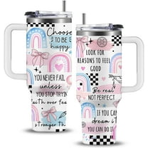 Positive Daily Affirmations Tumbler - Mental Health Gifts for Women, Inspirational Motivational Gifts for Women, Sobriety Present for Self Love Girl - Positive Affirmation Gift Coffee Cups 40oz