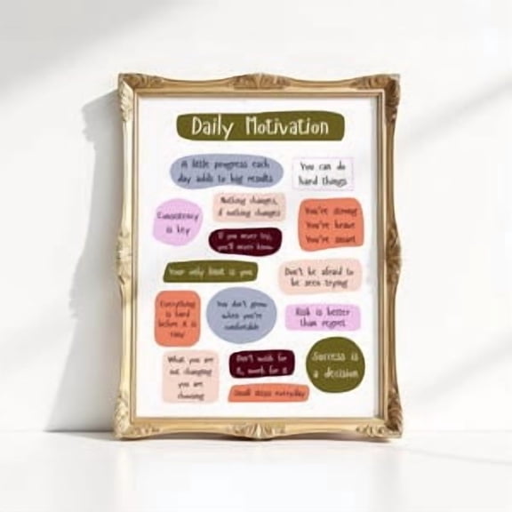 Positive Daily Reminders Poster, Poster Home Decor , Poster Print Only