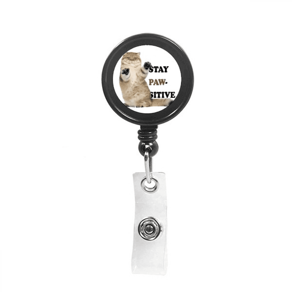 Positive Emotions Animal Claws Retractable Keychain Badge Holder ID Badge