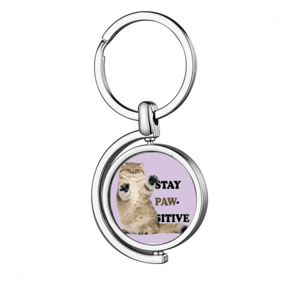 Positive Emotions Animal Claws Rotating Keychain Metal Keyring Holder