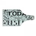 thumbnail image 1 of Positive Energy Cutting Board, Today is Always the Best Day Monochrome Sketch with Botany Items, Decorative Tempered Glass Cutting and Serving Board, in 3 Sizes, by Ambesonne, 1 of 2