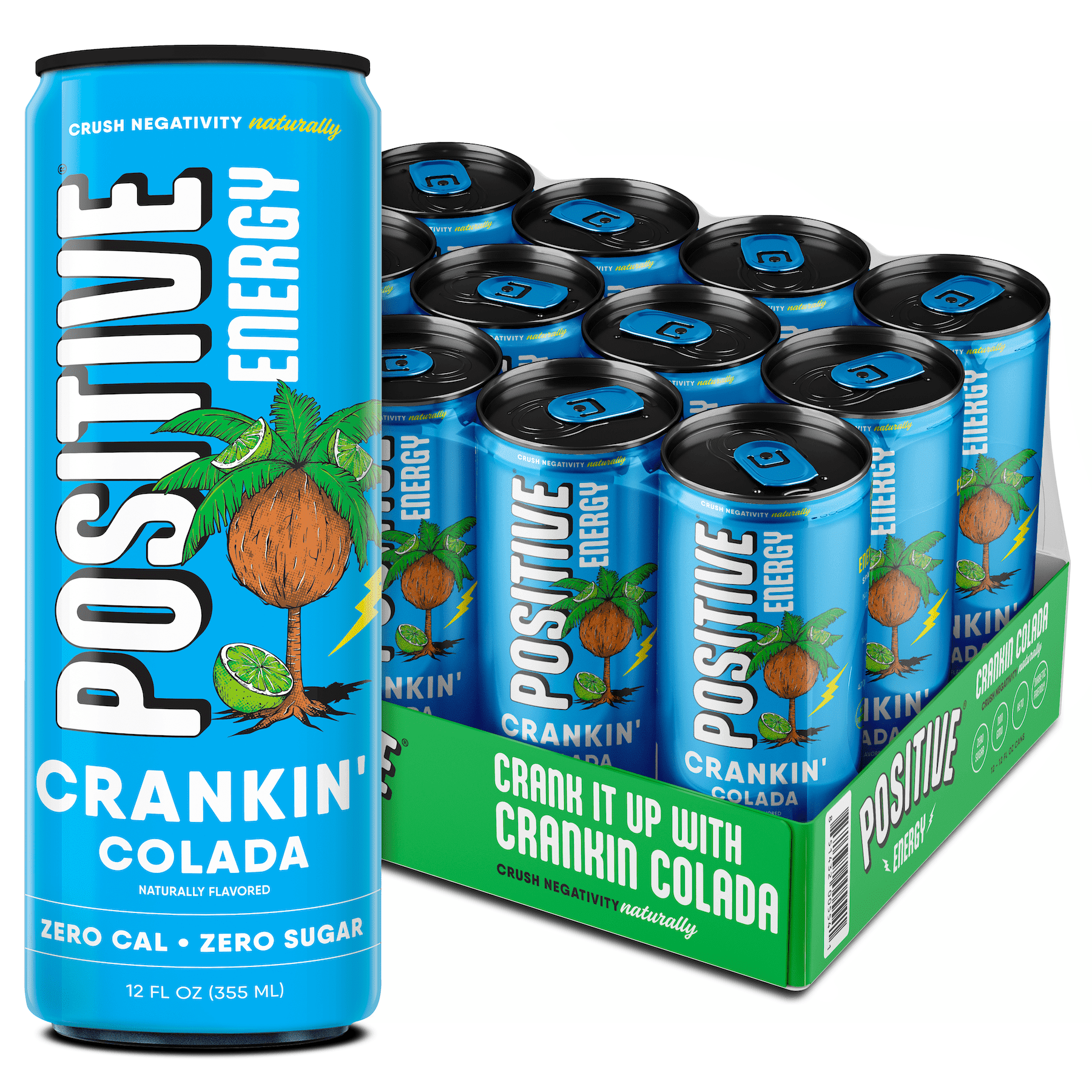 Positive Energy Drink - Crankin' Colada | Zero Sugar, Zero Calorie