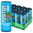 thumbnail image 1 of Positive Energy Drink - Crankin' Colada | Zero Sugar, Zero Calorie, 12oz Cans (Pack of 12) | Hydrating Electrolytes, Immunity Support with Zinc, Healthy Energy Boost, 1 of 6