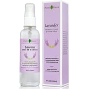Positive Essence Natural Lavender Linen and Room Spray 4oz Pure Lavender Essential Oil Pillow Spray, Fabric Spray, Aromatherapy Sleep Spray for Relaxation & Stress Relief; Odor Eliminator