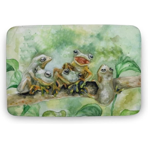 Positive Frog Welcome Door Mat for Indoor or Outdoor Front Door Use 16x24 Inch Cute Rustic Retro Entrance Mat Home Decor
