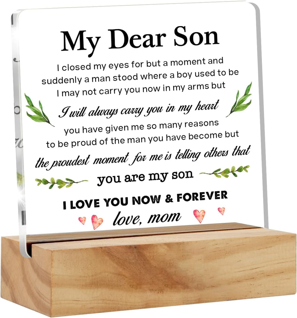 Targa Decorativa Acrilica Con Base Legno | Positive Gifts | Frasi Motivazionali Per Scrivania | Regalo Ricordo Per Amici E Famiglia