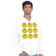 thumbnail image 1 of Positive Happy Faces Smile Emoticons Zip Up Hoodie Men's Women's Brisco Brands S, 1 of 5