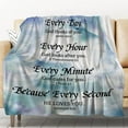 thumbnail image 1 of Positive Inspirational Quotes Throw Blanket - Bible Every Day Every Hour Every Minute Because Every Second Flannel Blanket, Christian Gifts for Women, Girls, Teens for All Season 60x80 Inch, 1 of 6