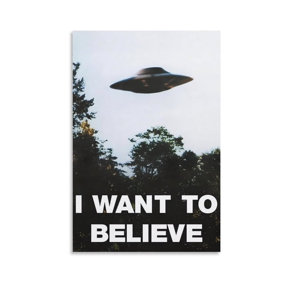 Positive Inspirational Words-I Want to Believe Gifts Canvas Painting Poster Wall Art Decorative Picture Prints Modern Decor 12x18inch(30x45cm)