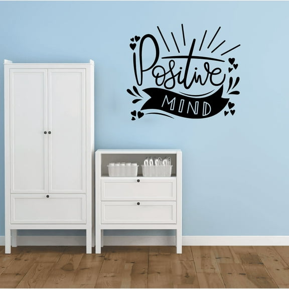 Positive Mind Classroom Wall Decals Stickers Education Educational Quotes for Teachers Students School Room Nursery Kindergarten Library Home Art Decals Wall Art Vinyl Decoration Size (18x20 inch)
