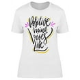 thumbnail image 1 of Positive Mind Is A Happy Life T-Shirt Women -Image by Shutterstock, Female Small, 1 of 2