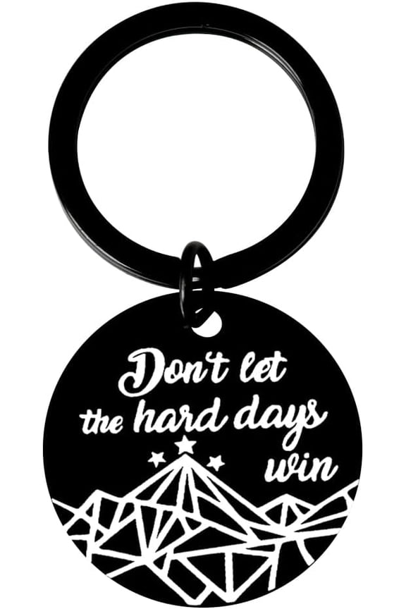 Positive Motivational Uplifting Encouragement Gifts for Women Men Friend Birthday Christmas Gifts for Sister Brother Support Gifts for Daughter Son Don't Let The Hard Days Win Keychain for Mom Dad
