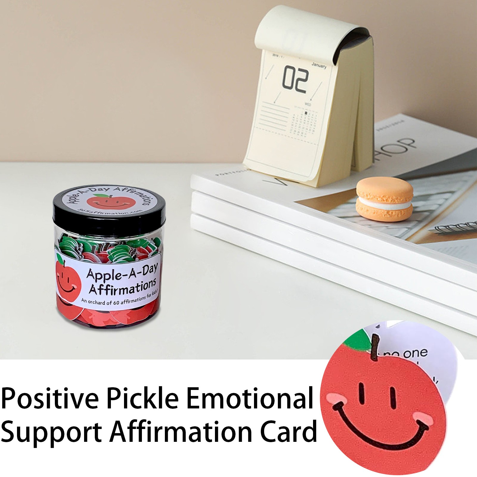 Cartes De Câlins De Poche Positives - Lot De 3 Cartes En Résine Avec Messages Encourageants