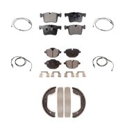 Positive Plus Front Rear Semi-Metallic Disc Brake Pads and Wear Sensors Kit (7Pc) for Car 2011 BMW X3 xDrive28i KPW-100533