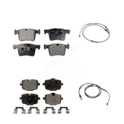 Positive Plus Front Rear Semi-Metallic Disc Brake Pads and Wear Sensors Kit for Car 2012 BMW X3 From 10 11 KPW-100012
