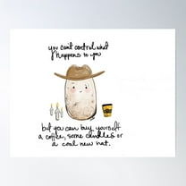 Positive Potato Poster Wall Art, Modern Wall Decor For Living Room Bedroom, 8x12 UNFRAMED