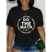 Positive Quote Inspiring Slogan Love Hope Fear Do The Math T-Shirt