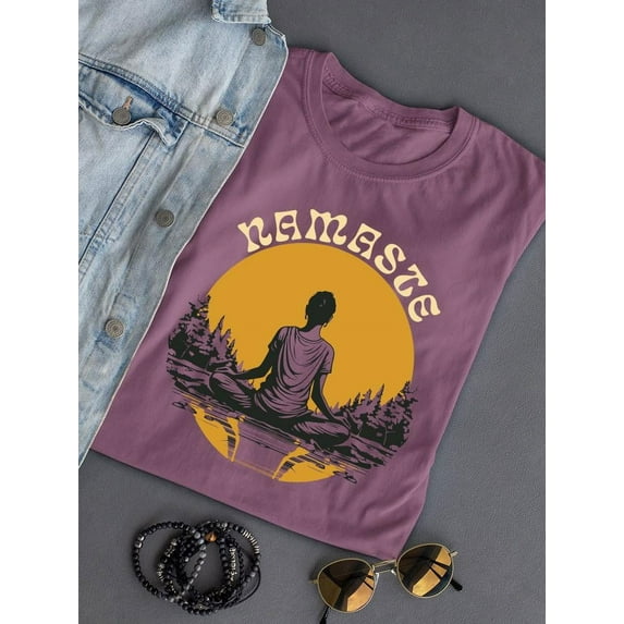 Positive Quote: Namaste T-shirt Color Women's -SelectDesign Designs
