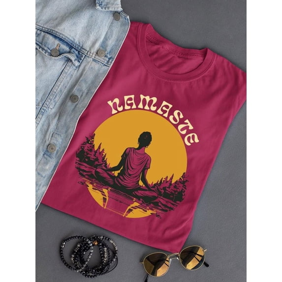 Positive Quote: Namaste T-shirt Color Women's -SelectDesign Designs