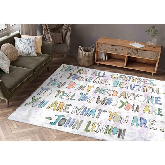 Positive Rugs, Rug, Bridesmaid Gift Rugs, Quote Rugs, Soft Rugs, Office Decor Rug, Rugs, Outdoor Rug, Kitchen Rugs, Home Decor, 3.3'x6.5' - 100x200 cm