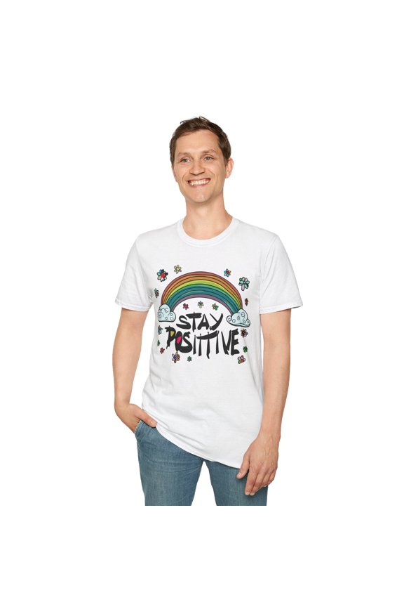 Positive Slogan T-Shirts, T-Shirts with Positive Words, Tee Shirt with Good Quotes - 51 Color: White, Size: 5XL