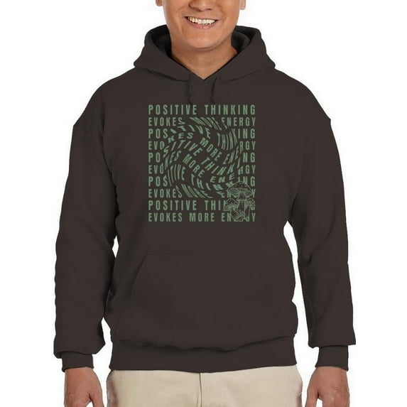 Positive Thinking More Energy Hoodie Men -Image by Shutterstock, Male 3X-Large