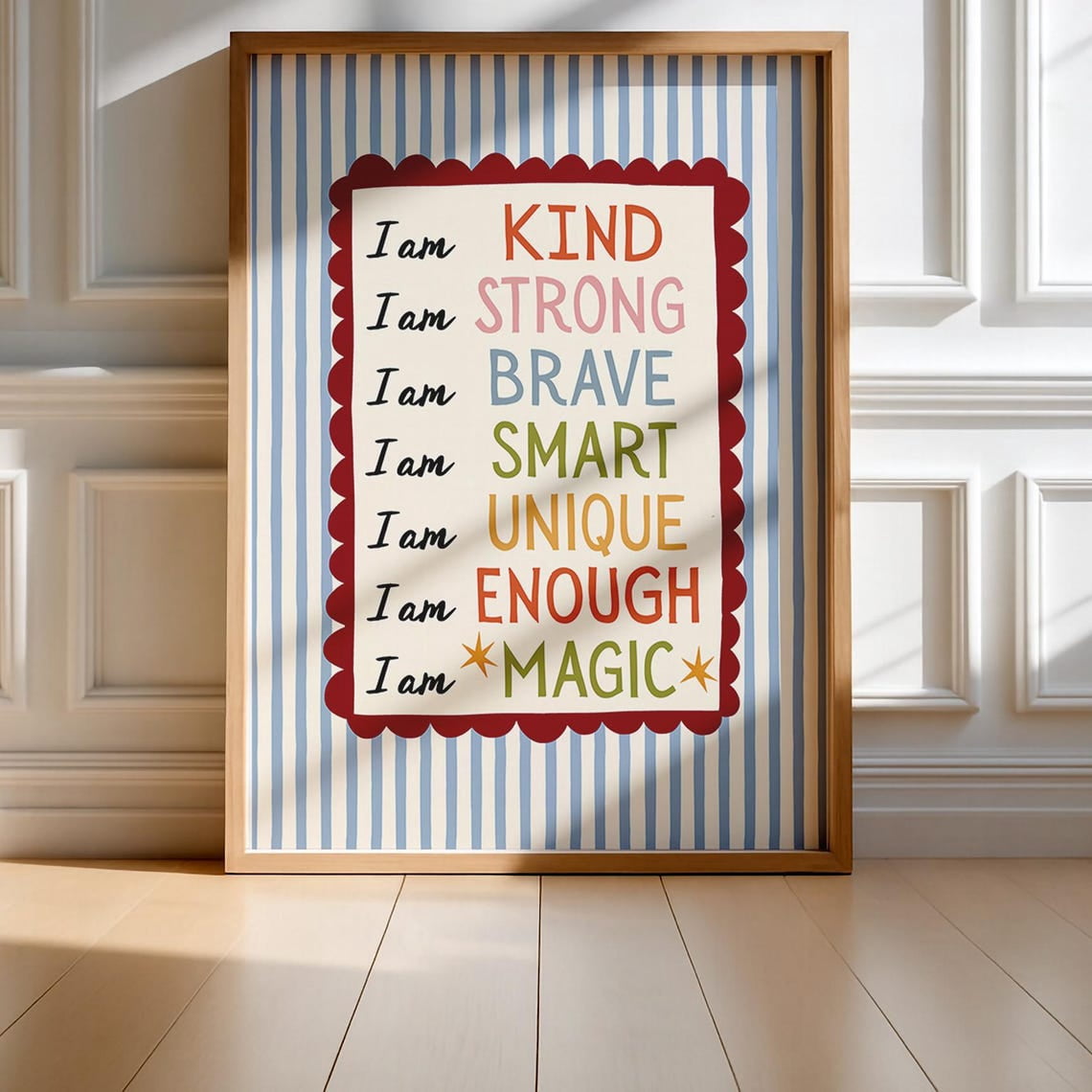 Positive Toddler Affirmations Wall Art Print, Encouraging Nursery ...