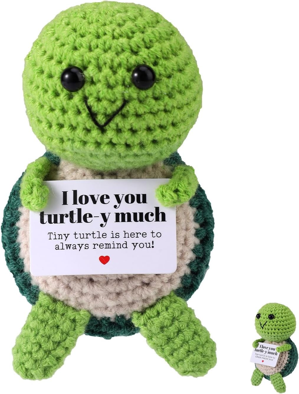 Positive Turtle Crochet, I Love You Turtle-Y Much Emotional Doll with ...