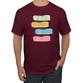 thumbnail image 1 of Positive Vibe Be Kind Brave Thankful Be Yourself Inspirational/Christian Men's Graphic T-Shirt, Maroon, 2XL, 1 of 3