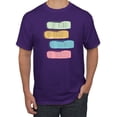 thumbnail image 1 of Positive Vibe Be Kind Brave Thankful Be Yourself Inspirational/Christian Men's Graphic T-Shirt, Purple, Medium, 1 of 3