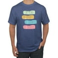thumbnail image 1 of Positive Vibe Be Kind Brave Thankful Be Yourself Inspirational/Christian Men's Graphic T-Shirt, Vintage Heather Blue, 5XL, 1 of 3