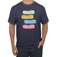 thumbnail image 1 of Positive Vibe Be Kind Brave Thankful Be Yourself Inspirational/Christian Men's Graphic T-Shirt, Vintage Heather Navy, X-Large, 1 of 3