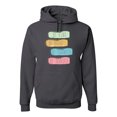 thumbnail image 1 of Positive Vibe Be Kind Brave Thankful Be Yourself Inspirational/Christian Unisex Graphic Hoodie Sweatshirt, Charcoal, Medium, 1 of 3