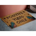 thumbnail image 1 of Positive Vibes Only Front Door Coir Doormat, 1 of 4
