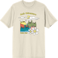 thumbnail image 1 of Positive Vibes Seek Adventure, Seek Joy Happy Flowers Adult Short Sleeve Tee-XXL-Off-White, 1 of 3