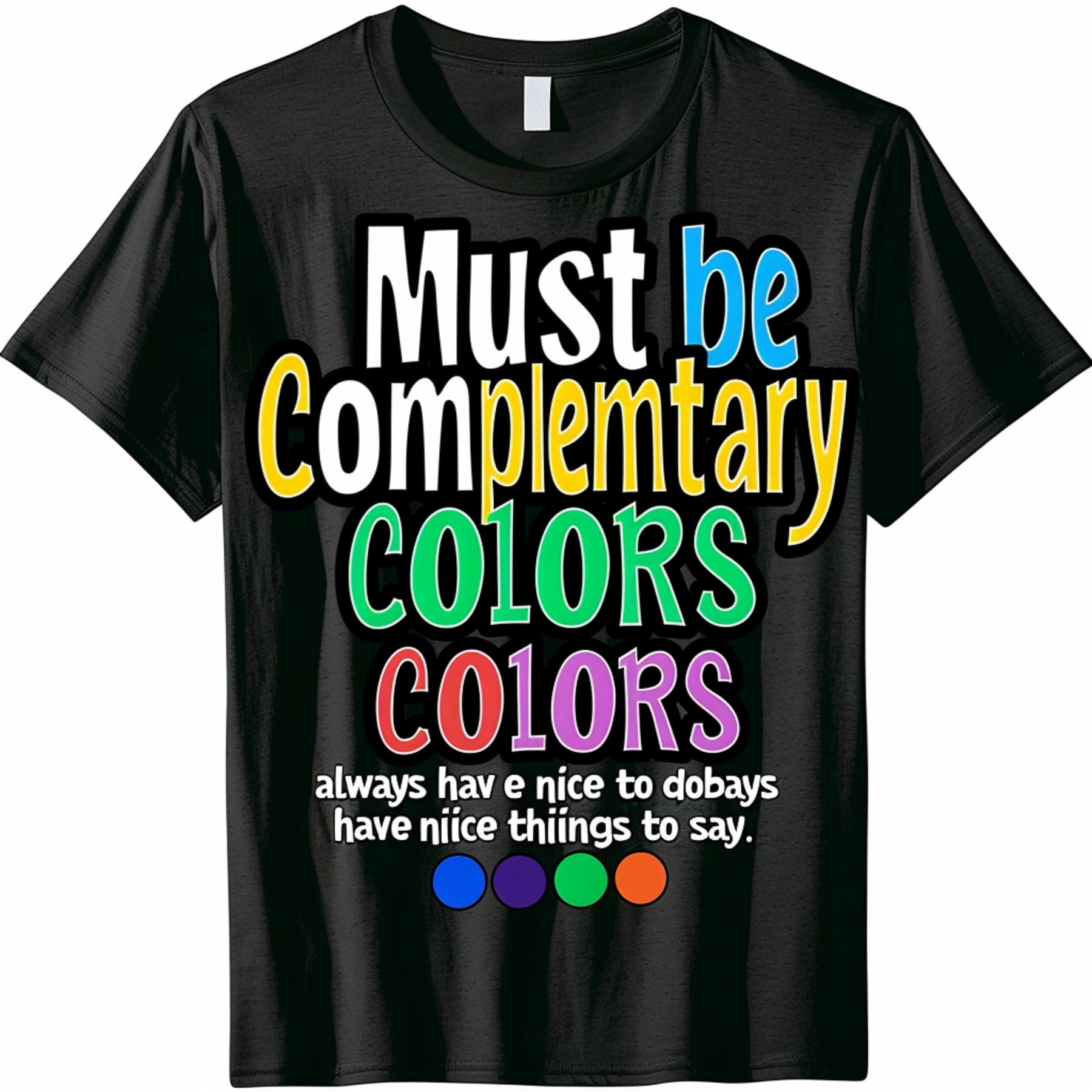 Positive Vibes Teacher Gift: Colorful 'Complementary Colors' T Shirt in