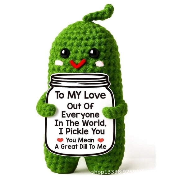 Positive Words Card Set – Cute Pickle, Football & Gnome Design – Soft Touch Encouragement Cards for Love, Friendship & Motivation – Inspirational Gift for Him Her, Kids & Teens